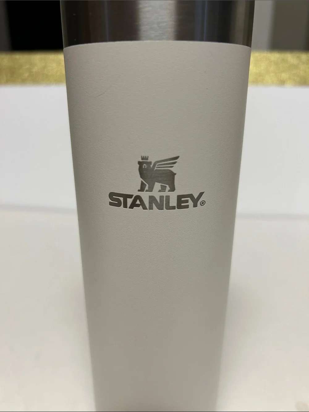 Stanley 20oz White Stainless Accent Travel Mug